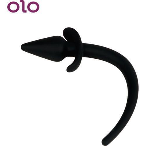 OLO Role Play Anal Plug Adult Sex Toys for Women Men Dog Slave Tail Waterproof Anal Toys Butt Plug Prostate Massage Silicone