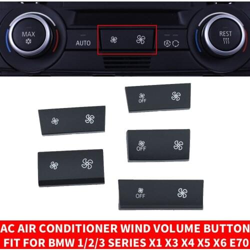 Car AC Wind Volume Air Conditioner Button Cover For BMW 1/2/3 Series X1 E84 E90 E91 E92 F20 F30 F35 X3 X4 F25 F26 X5 X6 E70 E71