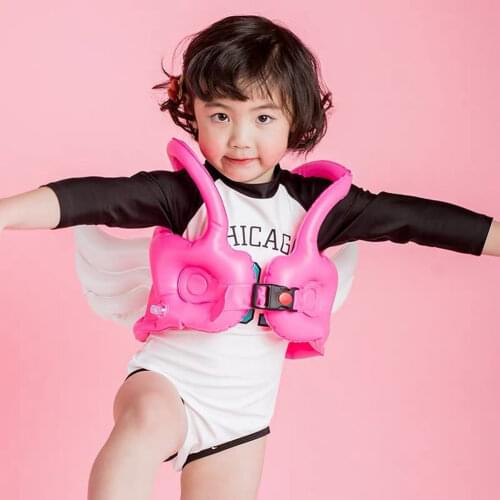 Children Angle Swings Inflatable Vest Kids Summer Pool Swim Vest Buoyancy Baby Girls Lovely Swimming Floats Jackets
