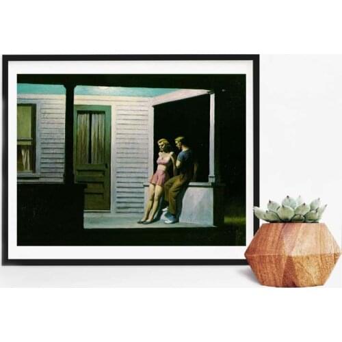 Edwardor Hopper Summer Evening Canvas Painting Print Living Room Home Decor Modern Wall Art Oil Painting Poster Salon Pictures