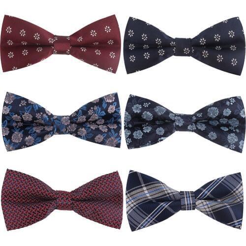 Jacquard Woven Men Bow Tie Shirts Floral Bowtie For Men Business Wedding Bowknot Adult Bowties Vestidos Gravata Borboleta Ties