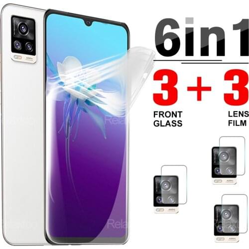 6 in 1 Hydrogel Film For Vivo V20 Pro se On VIvi V v 20 20Pr 20se 5G Protective Screen Full Cover Camera Lens Potector Glass