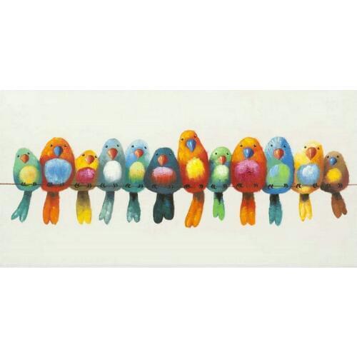 ArtBack 5d diy diamond painting bird color animal home decoration 3d full square drill mosaic sticker 20x40cm