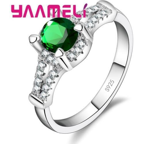 Fashion Mothers Day Gift Multi Colors 100% 925 Sterling Silver Ring Original Wedding Jewelry Rings Free Shipping