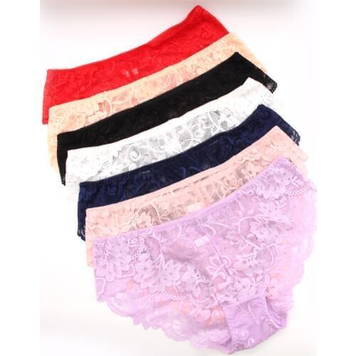 Plus Size Lace Underwear For Women Briefs Sexy Panties for Women XL- 4XL Comfort Underpants