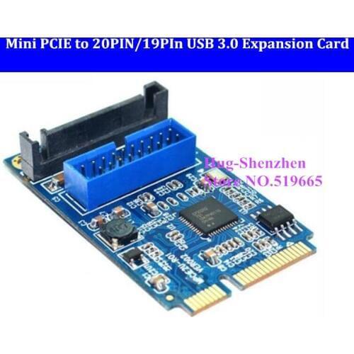 Mini PCI-E to 19-pin USB 3.0 Mini Expansion Card Adapter MINI PCIE to 20PIN/19Pin USB3.0 adapter card