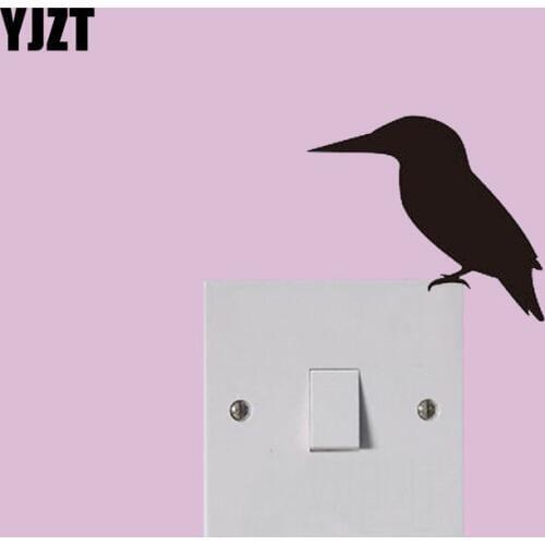Hungry Bird Switch Sticker Black Vinyl Wall Decal Decor Animal 8SS-0077