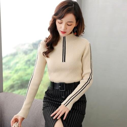Make new winter sets han edition stripe knit sweater cashmere sweater render unlined upper garment female taobao price