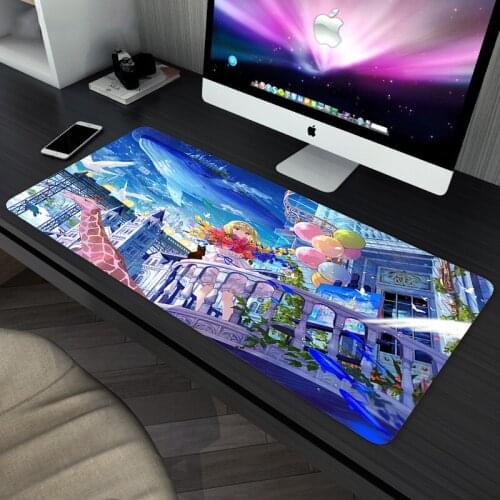 New Large Size Gaming Mouse Natural Rubber Game Mouse Table Mat 90x40cm Game Lovers Game Cute Cartoon Whale