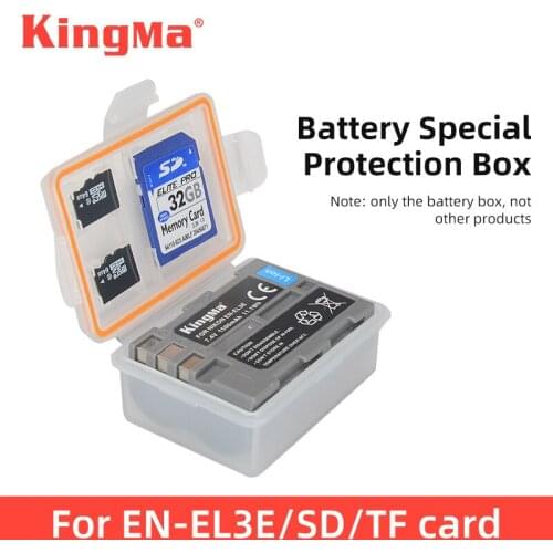 KingMa 10PCS Battery Holder Storage Case Plastic Battery Box For Nikon EN-EL3E Battery D90 D80 D90s D700 D300 D300S D200 D70