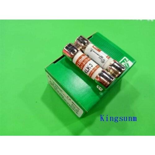 Free shipping 10pcs KLK 3 fuse 10X38 3A Littelfuse 600VAC