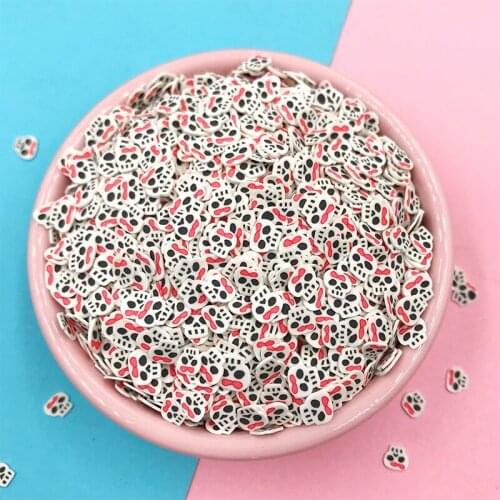 50g Polymer Soft Clay Sprinkles for Crafts Halloween Skull Slice for Slimes Filling Material Accessories DIY Nail Arts Decor 5mm