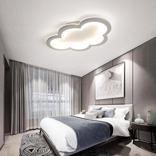 Modern Led Ceiling chandelier Bedroom Childrens Room Girls Room Balcony Cloud Grey and White Acrylic LED chandelier Fixtures