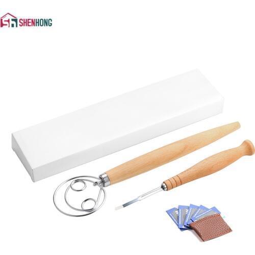 SHENHONG Bread Arc Curved Bread Knife And Danish Dough Whis Western-style Baguette Cutting French Toas Cutter Prestrel Bagel