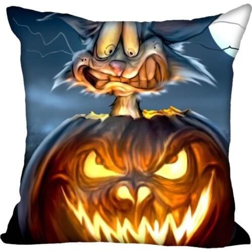 Nice Halloween Pumpkin Pillowcase Wedding Party Vampire Pillow Cover Custom Gift For 40X40CM (one Sides) Printed Pillow Cases