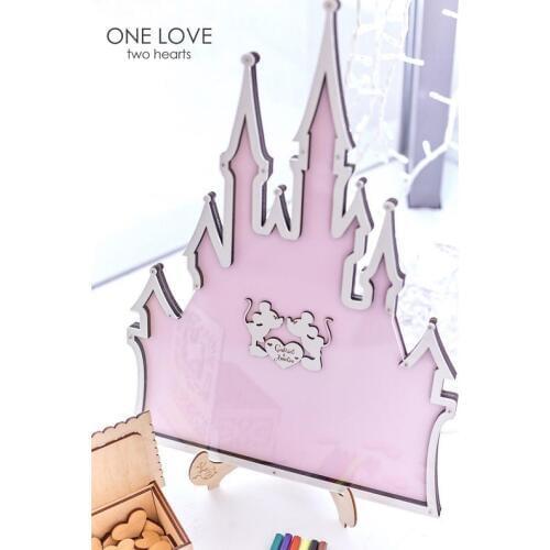 Wedding Guest Book with mouce couple , Wedding Guest Book, Castle Wedding Guest Book, Wedding Guest Book Alternative