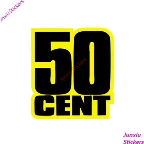 Reflective 50 Cent Car Stickers Decals Cover Scratches Accessories for Rear Windshield Window Trunk Bumper KK12*11cm