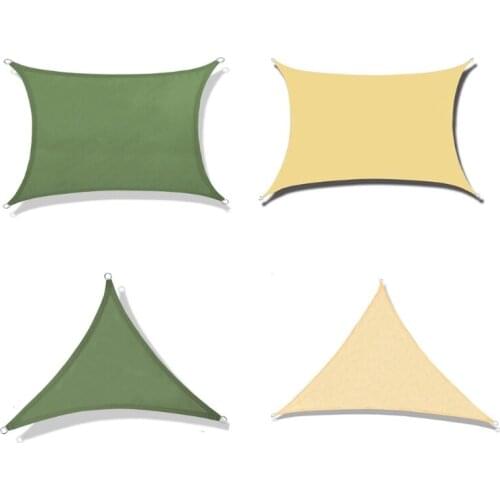 Outdoor Anti-UV Sun Shade Sail Rectangle/Triangle Waterproof Garden Yard Awning Weather Resistant Durable Backyard Cover