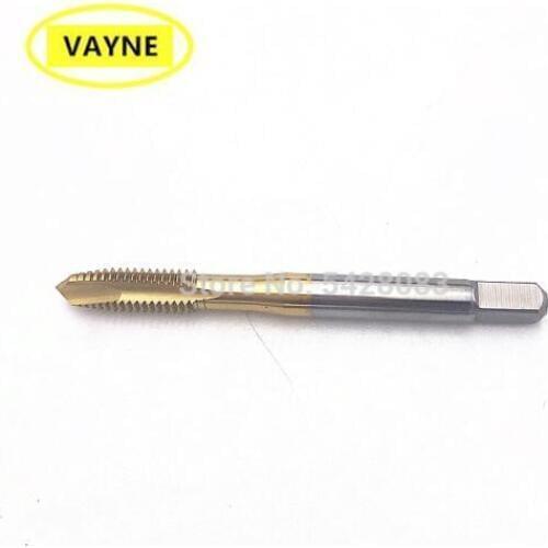 VAYNE HSSE Metric Spiral Pointed Taps with Tin Coated M7*1 and machine used chip Thread Fine Thread screw tap M7*0.5/0.75/0.35