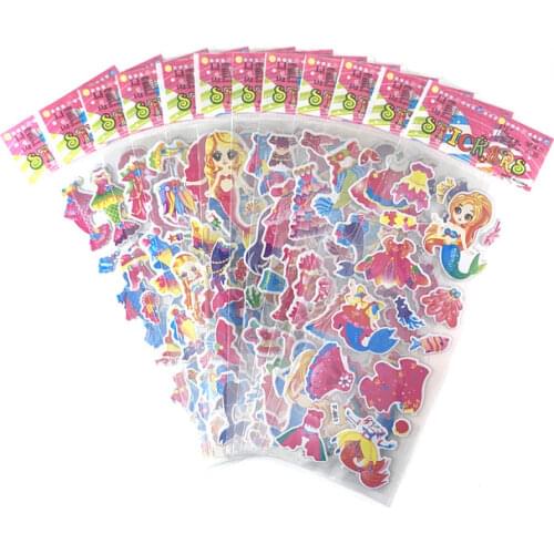 April Du 40 Sheets Mixed Cartoon Stickers Car Animal Styles for Kids Animal PVC Puffy Baby School Teacher Reward Gift 17*7cm