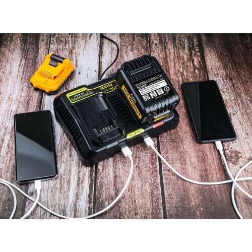 4.5A Dual charging Dual USB Port DCB102 Li-ion Battery charger For DeWalt 12V 14.4V 18V 20V DCB200 DCB201