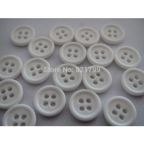 18L white button 4 holes resin button for garment bulk ployester small plastic Overalls button