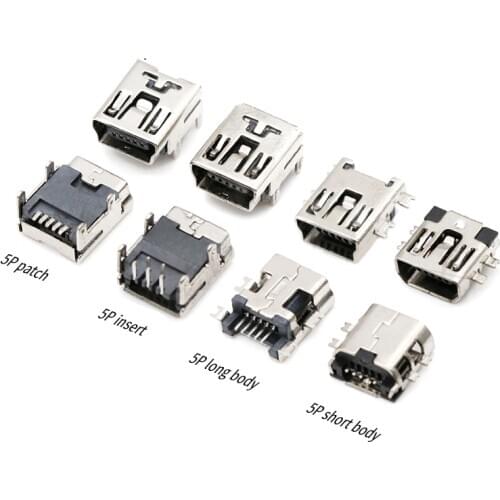 20/40/60Pcs Micro USB Socket Jack Connector 5Pin USB Connector Port 5P Set For MP3/4/5 Lenovo ZTE Huawei Samsung SONY Xiaomi HTC