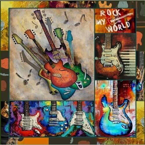 Guitar Pattern 3D Printing Carpets For Living Room Bedroom Decor Rug Cute Kids Room Play Area Rugs Child/Baby Crawl Floor Mats