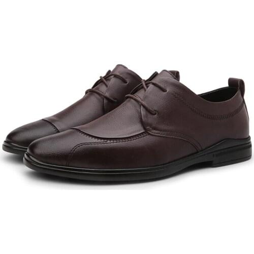 A97 Autumn Mens Fashion Comfortable All-match Casual Leather Leather Business Small Leather Shoes for Men Adult Casual Shoes