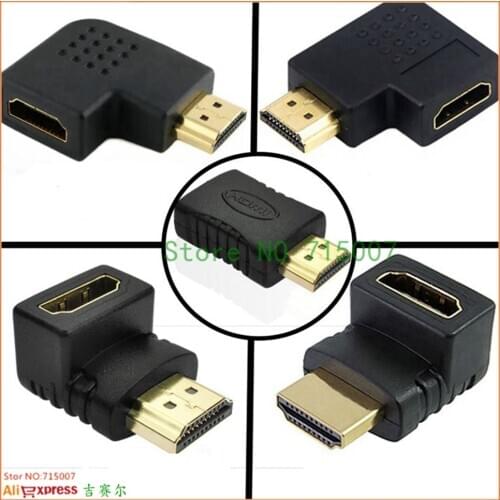 HDMI Cable Connector Adapter 270 180 90 Degree Angle HDMI Male to HDMI Female Converters for 1080P HDTV Cable Adaptor Extender