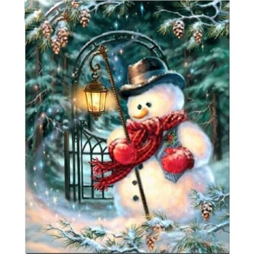 Diamond Painting Cross-Stitch 3D Diy Kit snowman Diamond Embroidery Christmas Sets For Embroidery Mosaic Picture