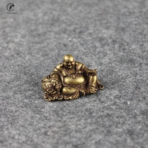 Antique Copper Buddha Miniature Figurines Home Decorations for Living Rooms Pure Brass Vintage GuanYin Buddhas Desktop Ornaments