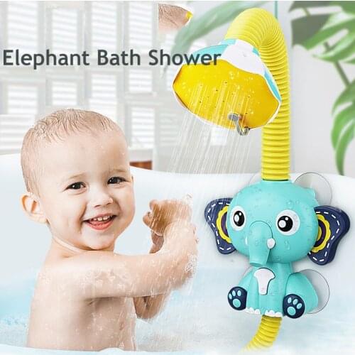 Baby Bath Toys Elephant Model Faucet Shower Water Spray Toys Swimming Pool Bathroom Baby Bath Tub Toddler Toys
