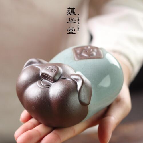 Clay Pigskin Tea Ornaments Geware-Gracked Glaze Ceramic Creative Tea Set Beaming Hannaford Pigskin Mini Tea Set Clay Tea Pet