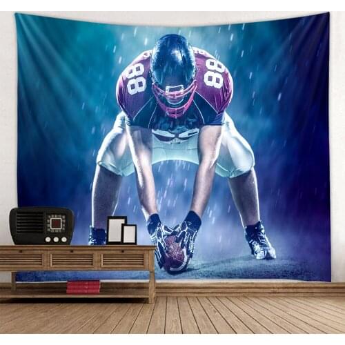 Rugby stadium style printed tapestry is soft and easy to care for wall decoration hanging cloth