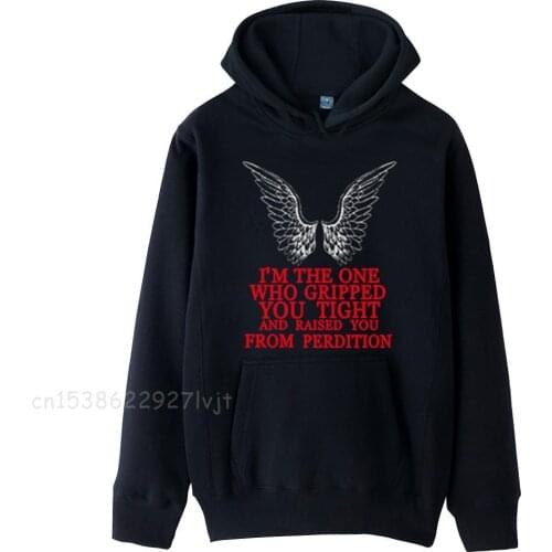 Castiel supernatural i'm the one who gripped you tight and raised you from perdition girls woman female Autumn fleece Hoodies
