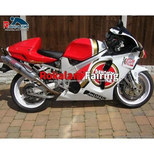 Body Set For Suzuki TL1000R 1998 2003 TL 1000R 98 99 00 01 02 03 Red White Applique Motorbike Fairing Kit (Injection Molding)