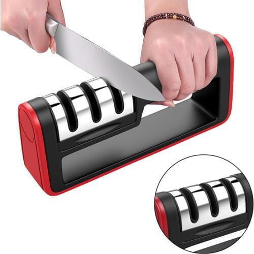 Kitchen fast professional 3 stage knife sharpener knife sharpener tungsten steel carbide diamond ceramic household kitchen tools