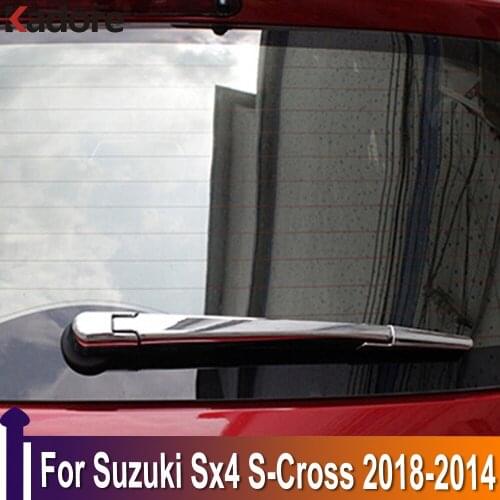 For Suzuki Sx4 S-Cross 2018 2017 2016 2015 2014 Chrome Rear Window Wipers Cover Trims Car Tail Wiper Strip Accessories