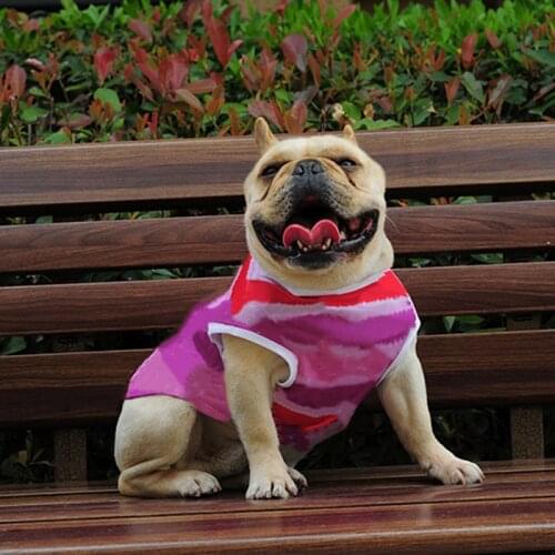 French Bulldog Summer Pet Dog Vest Clothes T-shirt Puppy Coat Jacket Sweater For Small Medium Dogs Corgi Pug Schnauzer LXC15