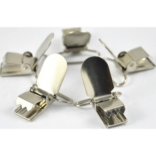 20pcs/Lot Metal Hook Pacifier Suspender Clips 20mm/25mm/30mm/35mm
