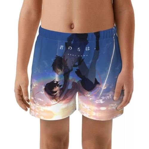 Your Name Summer Swimming Trunks boy Swim Trunks Male Printing Swim Shorts Beach Surf Swimsuit Elastic Bathing Suit Swimwear