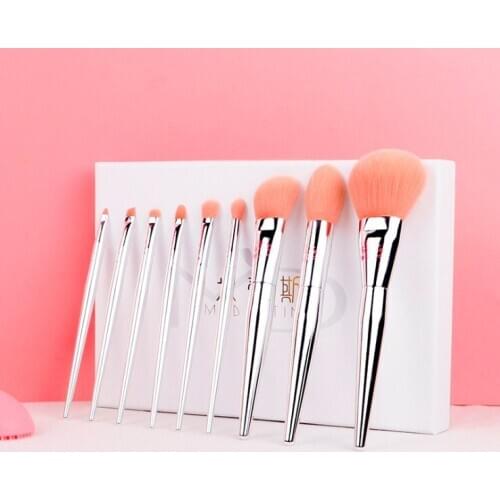 9pcs/Set Professional Makeup brushes Set Blusher sculpting Highlighter Eye shadow eyebrow Lip concealer halo dye Make up brush