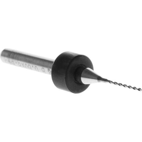 New 10Pc 0.6mm Tip 1/8\" Shank Spiral Flute Tungsten Carbide Micro PCB Drill Bits