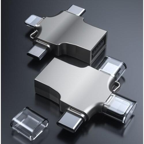 Wholesale 3 in 1 OTG adapter USB flash drive 3.0 U Disk reader for type-c android iphone ipad vivo samsun external U disk