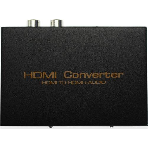 HDMI Converter Audio Splitter HD 1080P HDMI to HDMI Audio SPDIF + RCA L/R Audio Splitter Extractor with Power Supply Adapter