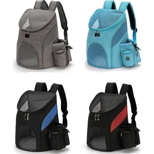 Mesh Dog Bag Breathable Dog Portable Backpack Foldable Large Capacity Cat Carrying Bag Portable Outdoor Travel Pet Carrier