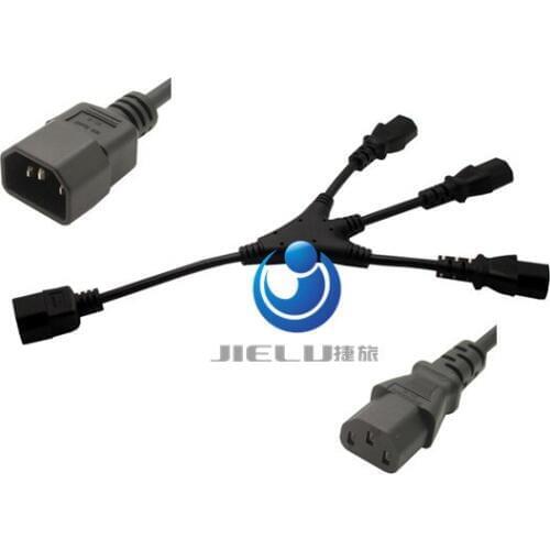 IEC 320 C14 Male Plug to 3XC13 Female Y Type Splitter Power Cord 10A, 250V,C14 to 3 x C13 Power Adapter Cable,32cm