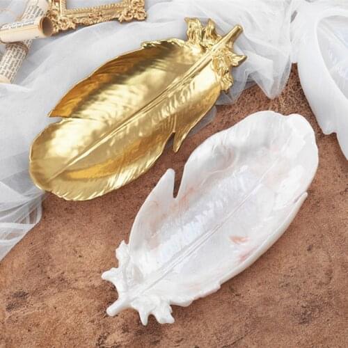 DIY Feather Wing Silicone Mold European-style Dish Plate Mold Epoxy Crystal Handicraft Jewelry Mold