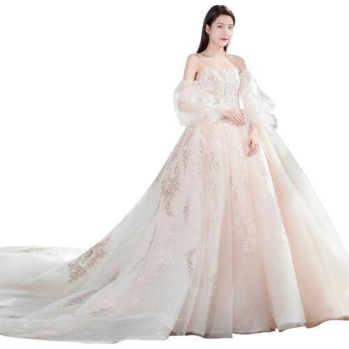 Mingli Tengda Boho Wedding Dress A Variety Of Wearing Detachable Long Sleeves/Collar Gelinlik Vestidos De Novia Bride Dresses